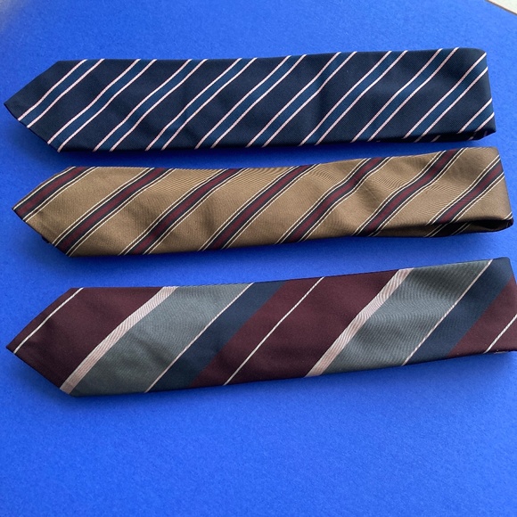 3 Robert Talbott Stripped Silk Ties Hand Sewn - Picture 3 of 3